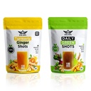 Turmeric Ginger Daily Green Shots – 100 Servings – Blend with Piperine, Wheatgrass, Matcha, Beetroot, Ashwagandha, Turmeric, Ginger, Prebiotics, Vitamin C, D3 & Zinc | Vegan Superfood Wellness Powder