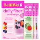 Belli Welli Daily Fiber Supplement Packets with Collagen, Probiotics & Electrolytes | Single Serve Packets for Gut Health, Digestion & Debloating | Variety | 10 Count