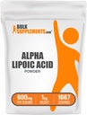 BulkSupplies.com Alpha Lipoic Acid Powder - Συμπλήρωμα ALA, Συμπλήρωμα Αντιοξειδωτικών - Χωρίς γλουτένη, 600mg ανά σερβίρισμα, 1kg (2,2 lbs) (Συσκευασία των 1)