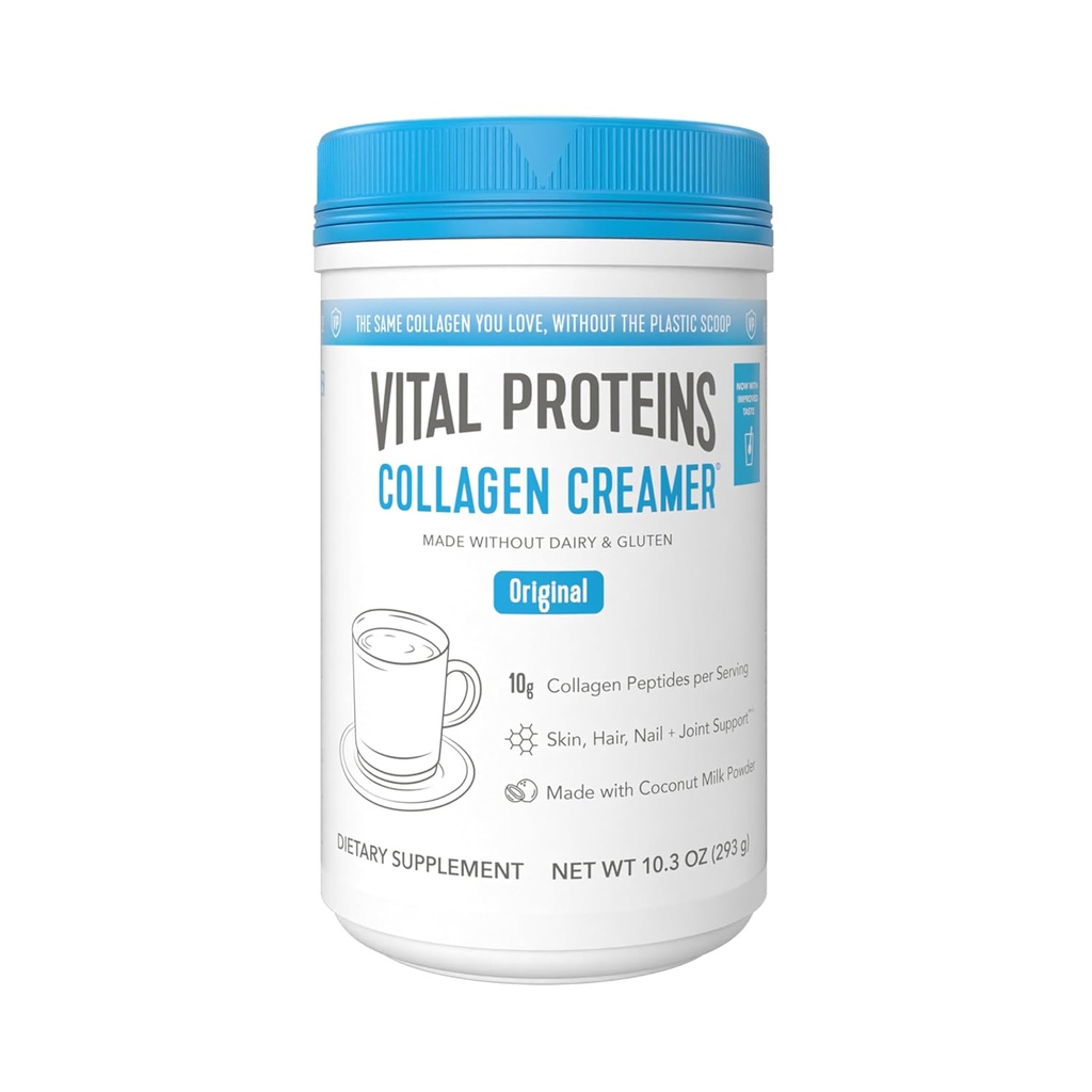 Vital Proteins Collagen Peptides σε σκόνη - Original Coffee Creamer για την υποστήριξη μαλλιών, δέρματος και νυχιών, 10.3 Oz