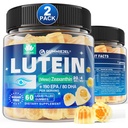 2 Pack Sugar Free Lutein 20mg 40mg and Zeaxanthin Gummies for Eyes with EPA 190mg & DHA 80mg, Eye Vitamins Filled Gummies Plus Bilberry, Goji Berry & Saffron, Eye Health Supplements for Adults - Vegan