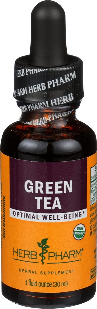 Herb Pharm Certified Organic Green Tea Liquid Extract Drops, 1 Oz