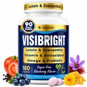 Lutein and Zeaxanthin Supplements, Eye Vitamins, 40 mg Lutein & 8 mg Zeaxanthin with Vitamins A, C, E, Zinc, Omega-3 & 7, Astaxanthin, Bilberry & Probiotics for Blue Light, Eye Health, 180 Count
