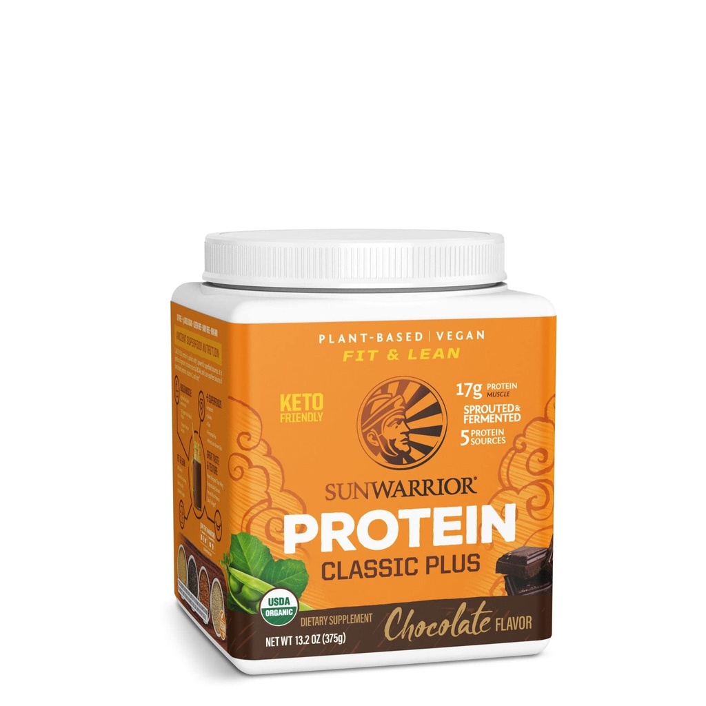 Clean Vegan Protein Powder Chocolate | Organic Protein Powder Plant Based Formula with 5 Superfood Blend Sprouted & Fermented | Non-GMO Low Carb Soy Dairy & Gluten Free (Chocolate, 15 Servings)