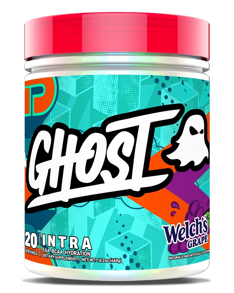 GHOST Intra Workout Powder, Welch's Grape - BCAAs &, EAAs, Nootropics & Hydration - Essential & Branch Chain Amino Acids Supports Muscle Recovery & Focus - Pre, Intra & Post Workout Powders