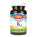 Carlson - Βιταμίνη K2 MK-7 (Μενακινόνη), 180 mcg, Οστική Υποστήριξη, Βιοδιαθεσιμότητα ασβεστίου, K2 Βιταμίνη, Βιταμίνη K-2, 90 Softgels