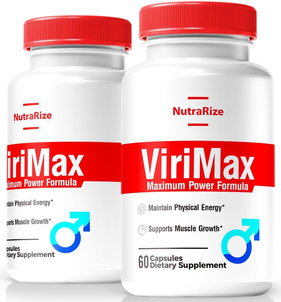 NutraRize (2 Pack) ViriMax - Official Performance Formula for Men, Natural Male Supplement to Maintain Energy Level, Stamina & Overall Health, Premium Viri Max Supplement, Reviews (120 Capsules)