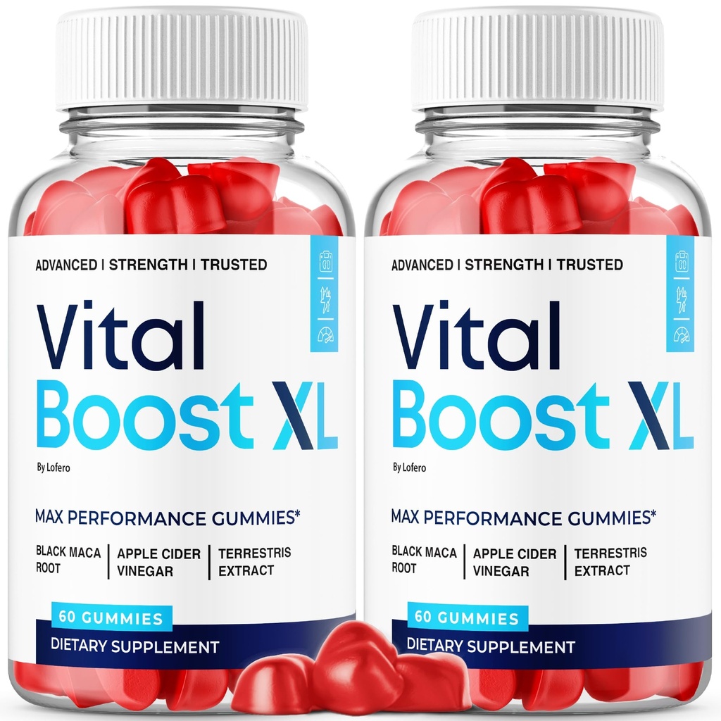 (2 Pack) VitalBoost XL Gummies For Men, High Performance Supplement Gummys with Advanced Maximum Strength Formula, All-Natural Premium Ingredients Support for Overall Health & Wellness Gomitas (120ct)
