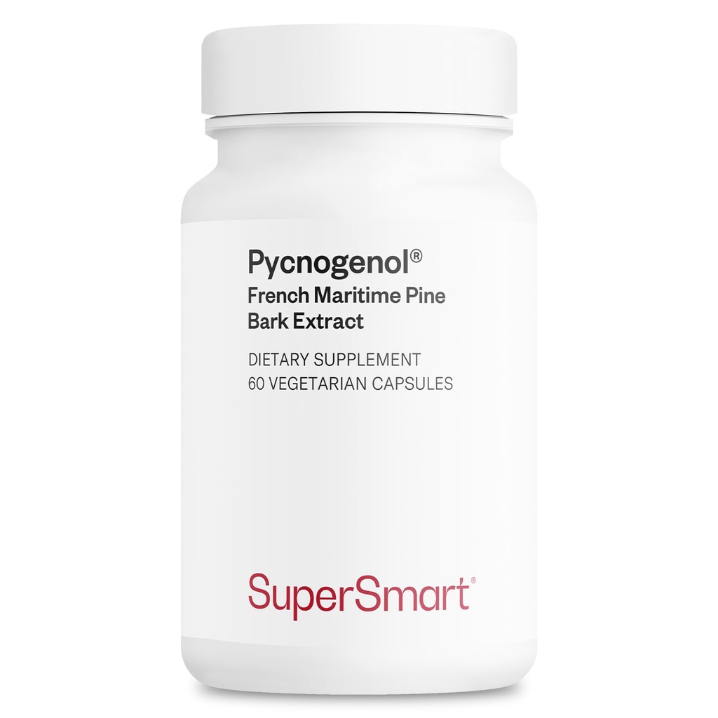 Supersmart - Pycnogenol 200mg ανά ημέρα (Patented & Highly Bioδιαθέσιμο) - Γαλλικό Ναυτιλιακό Εκχύλισμα Πάιν Μπαρκ 