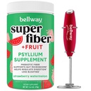 Bellway Super Fiber Powder + Fruit, Strawberry Watermelon Electric Frother Bundle