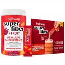 Bellway Super Fiber + Fruit Bundle, Organic Psyllium Husk Fiber Supplement, Sugar Free (50 Servings + 20 Packets)