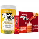 Bellway Super Fiber + Fruit Bundle, Organic Psyllium Husk Fiber Supplement, Sugar Free (50 Servings + 20 Packets)