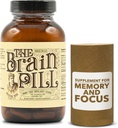 The Brain Pill 90 Κάψουλες – Organic Brain Booster Supplement - Χάπια μνήμης για το Brain w/ Ginkgo Biloba κάψουλες, Mane & Sage του Λέοντος - Συμπλήρωμα Booster εγκεφάλου για εστίαση, μνήμη, σαφήνεια, ενέργεια