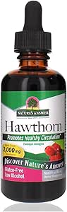 Απάντηση της φύσης Βιολογικό εκχύλισμα Hawthorn 2 Oz - χαμηλή αλκοόλ, χωρίς γλουτένη & Kosher - Υποστήριξη καρδιάς - Ιδανικό για τσάι Hawthorn