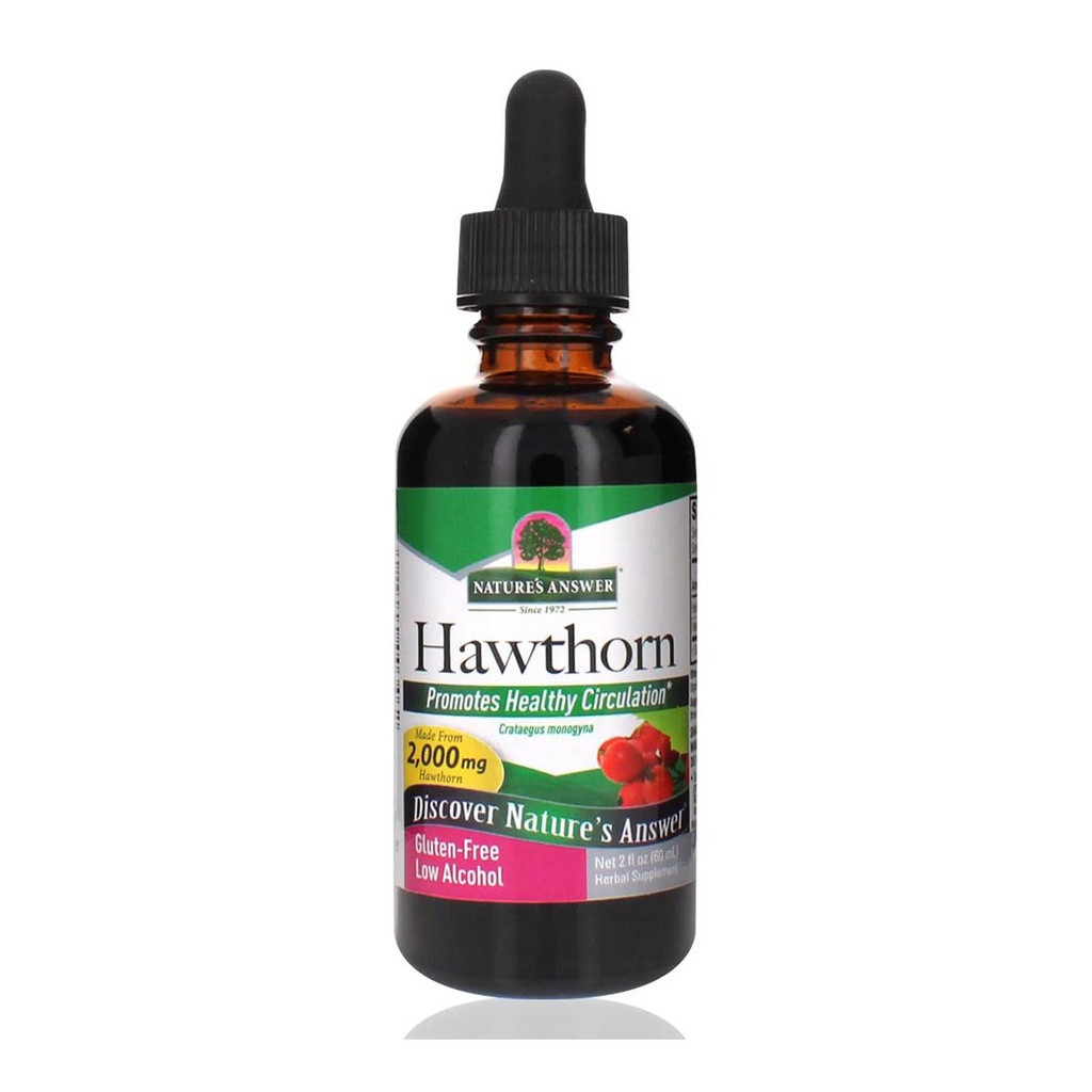 Απάντηση της φύσης Βιολογικό εκχύλισμα Hawthorn 2 Oz - χαμηλή αλκοόλ, χωρίς γλουτένη & Kosher - Υποστήριξη καρδιάς - Ιδανικό για τσάι Hawthorn