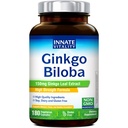 Innate Vitality Ginkgo Biloba Capsules 150 mg, High Strength Leaf Extract, Herbal Supplement to Support Brain Function & Memory, 180 Vegan Capsules, Non-GMO