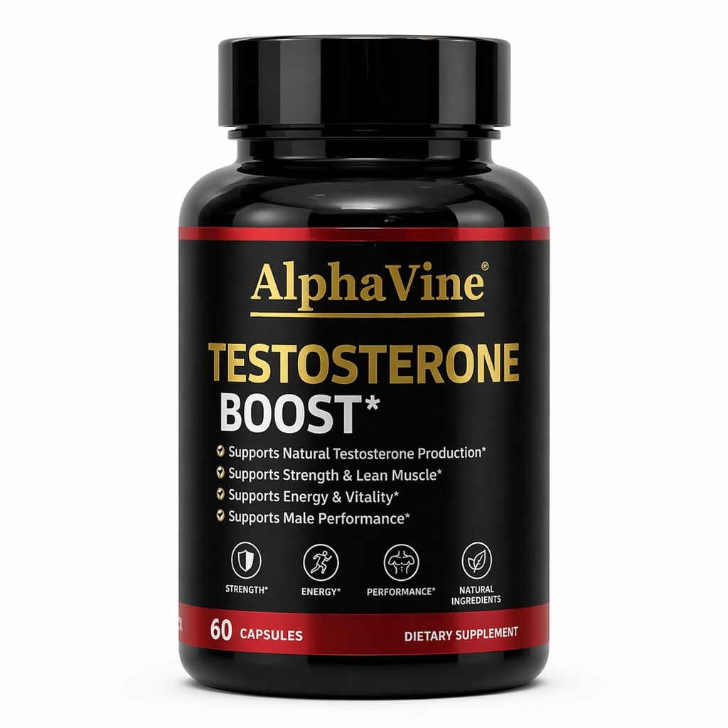 Testosterone Booster for Men, Horny Goat Weed, Tongkat Ali and Saw Palmetto, 60 Capsules
