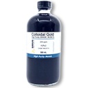 True Colloidal Gold (200 ppm) - 99.99+% Purity - 500 mL (16.9 Fl Oz) in a Clear Glass Bottle