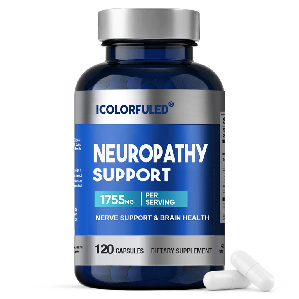 Neuropathy Supplements, Nerve Savior for Neuropathy with 600 Mg Alpha Lipoic Acid & B Vitamins, Fortify Nerves in Fingers, Hands, Neck, Toes, & Feet, 120 Capsules | 40-Day Supply