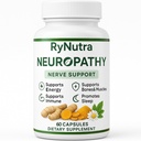 Rynutra Nerve Support Supplement, Capsules for Neuropathy with CoQ10, Turmeric, L-Carnitine, Butcher’s Broom, Alpha Lipoic Acid, Enhance Nerve Calming, Promote Overall Well-Being, 60 Capsules