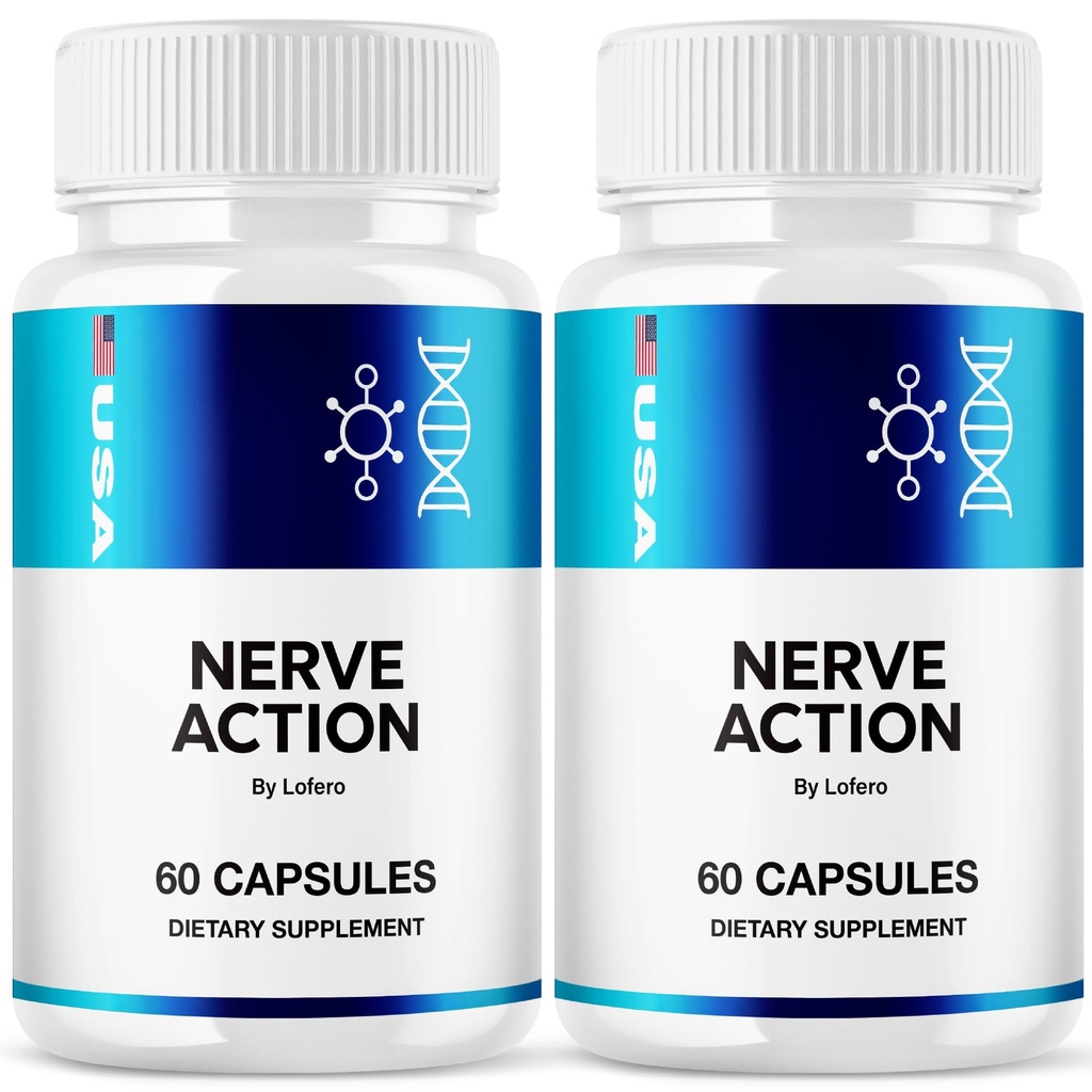 (2 Pack) Nerve Action Capsules, NerveAction Pills Advanced Maximum Strength, Neuropathy Supplement Health Function Support Vitamins, Premium Wellness Formula All-Natural Ingredients Capsulas (120 ct)