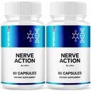(2 Pack) Nerve Action Capsules, NerveAction Pills Advanced Maximum Strength, Neuropathy Supplement Health Function Support Vitamins, Premium Wellness Formula All-Natural Ingredients Capsulas (120 ct)