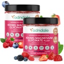 Adndale 180 CT Μαγνήσιο Γλυκινικό Gummys 400 mg/Serv, με Ashwagandha, Μαγνήσιο Μηλεϊκό & Ταυρικό, Ζάχαρη Δωρεάν μάσημα για Ενήλικες & Παιδιά.