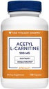 Acetyl-L-Carnitine 500mg – Supports Healthy Brain & Memory Function, Promotes Energy Production – Carnipure™ Offers Purest Form of L-Carnitine (120 Capsules) by The Vitamin Shoppe