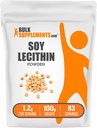 BulkSupplements.com σκόνη λεκιθίνης σόγιας - συμπλήρωμα λεκιθίνης, συμπλήρωμα διατροφής, βαθμός διατροφής - Χωρίς γλουτένη, 1,2g ανά υπηρεσία, 100g (3.5 oz) (πακέτο του 1)