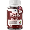 Beet Root Gummies for Blood Pressure Support, 60 Gummies with COQ10 100mg, Grapeseed Extract, Vitamin B12, C, B6, Niacin and it is Vegan Non-GMO & Gluten Free (60 Count, Mix Berry)