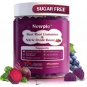 Beet Root Gummies,Super Nitric Oxide Beets Supplement,Grape Seed&Black Pepper Extract,Vitamin C & B12,Supports Blood Pressure&Energy,Mixed Berry,20:1 Beetroot, 60 Beet Chews