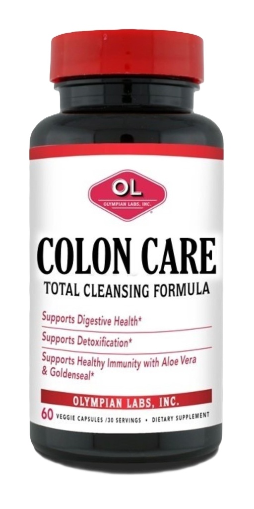 Olympian Labs Colon Care, 60 Veggie Capsules, Digestive Health, Detoxification, Healthy Immune System, 30 Servings