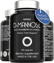 D- Mannose 1000mg Κάψουλες - D Mannose με εκχύλισμα βατόμουρου και βιταμίνη C - 60 κάψουλες 500mg Υψηλής Δύναμης - Ουρολογικής Φυλλαδικής Υγείας για τις γυναίκες & τους άνδρες - Vegan & μη-GMO - γρήγορης δράσης φυσική υποστήριξη UTI
