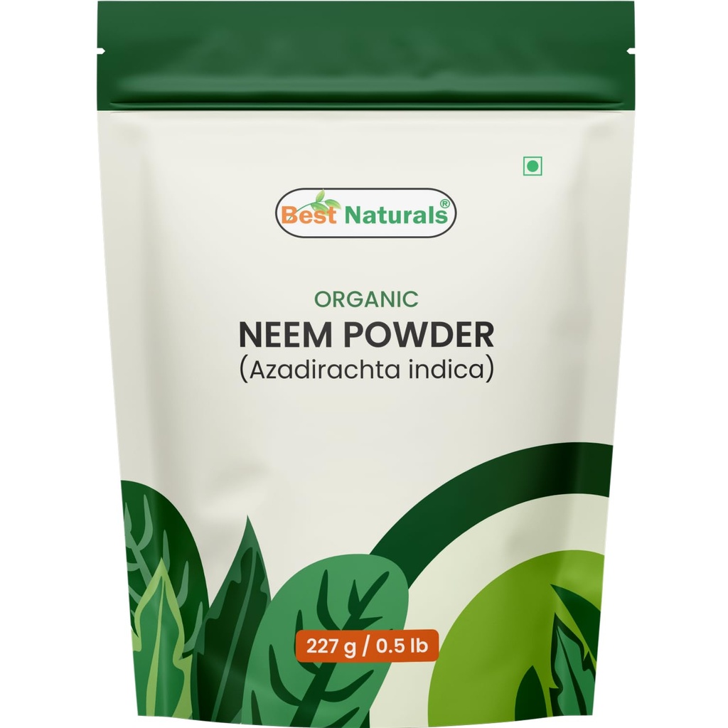 Best Naturals Certified USDA Organic Neem Powder, 227 Gram, Gluten Free, GMO Free, Vegan