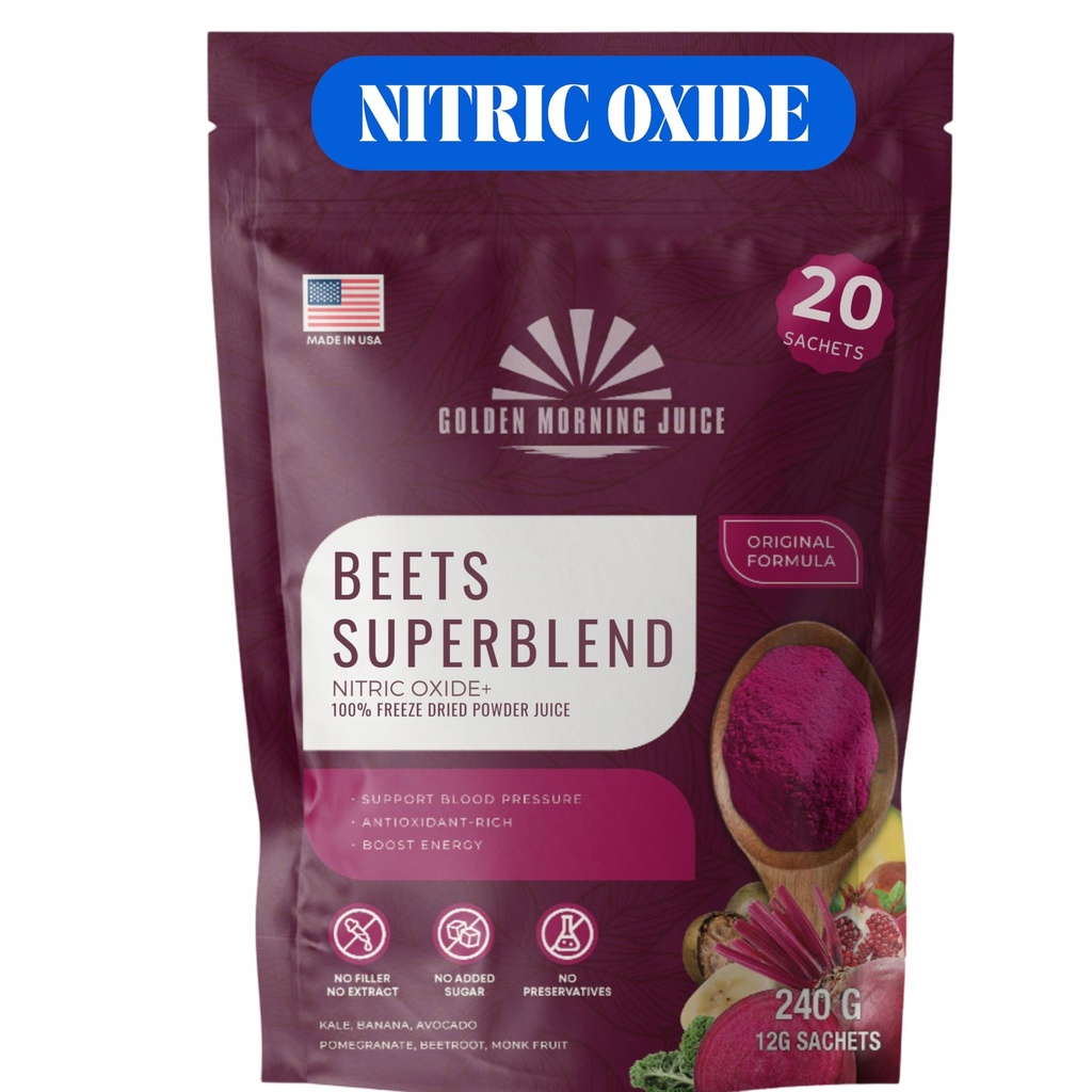 Beets Superfoods Blended Powder Juice: Nitric Oxide Booster & Energy Blend | Beetroot Pomegranate Powder to Extend NO & Blood Flow | No Added Sugar, Freeze-Dried