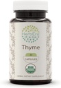 HerbEra Thyme USDA Organic 60 Capsules | Natural Herbal Supplement | Certified Organic Vegetarian Capsules and Organic Thyme (Thymus Vulgaris) Dried Leaf (60 Capsules)
