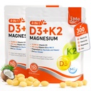 JME Vitamin D3 K2 10000 IU Magnesium Supplement | 300 Softgels | 4-in-1 Extra Strength Wellness D3K2 Supports Bone, Immune & Superior Absorption | Virgin Coconut Oil | Non-GMO, Vegan-Gluten Free
