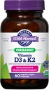 Oregon’s Wild Harvest Organic Vitamin D3 & K2 – Bone, Immune & Muscle Health Support – Vegan Capsules with Microbiome-Supporting Herbs, Aquamin® Trace Minerals, USDA Organic, 60 Ct