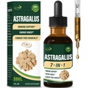 Astragalus Root Extract Herbal Drops for Immune System Support, Immunity Health & Energy Boost Tincture Συμπληρώματα με Rhodiola Rosea, Echinacea, Elderberry, Reishi, Ginseng. Χουάνγκ Τσι.