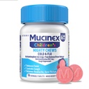 Mucinex Children's Mighty Chews Cold and Flu Medicine, Easy to Dose Children's Acetaminophen & Dextromethorphan, Kids Cough Medicine, Ages 6+, Mixed Berry Flavor, 16 Medicated Chewable Tablets