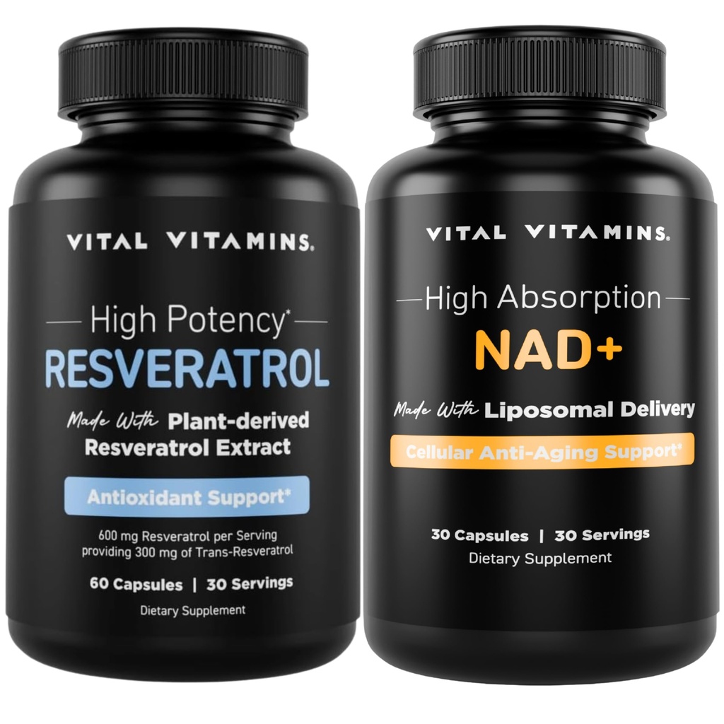 Βιταμίνες Βιταμίνες Resσβερατρόλη Κάψουλες + NAD+ Συμπλήρωμα