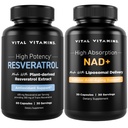 Βιταμίνες Βιταμίνες Resσβερατρόλη Κάψουλες + NAD+ Συμπλήρωμα
