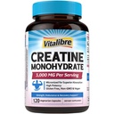 Vitalibre Creatine Monohydrate 3000 mg, Micronized, Increased Strength, Enhanced Endurance, Cellular Energy & Cognitive Function Support, Non-GMO, No Bloating, High Absorption, 120 Capsules