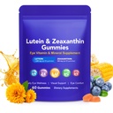 Lutein Gummies with Zeaxanthin, Eye Health Supplement with 20mg Lutein & 4mg Zeaxanthin, Enriched with Vitamins A C E, Daily Vision Support Chewable Gummies, Berry Flavor, 60 Count