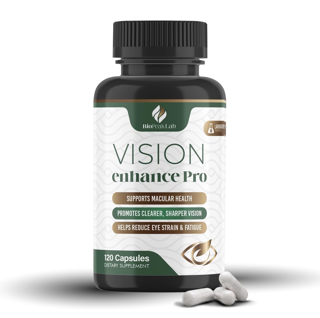 Vision Enhance Pro Eye Wellness Supplement with Lutein, Zeaxanthin & Botanical Extracts | Supports Daily Eye Wellness & Visual Comfort | 60-Day Supply