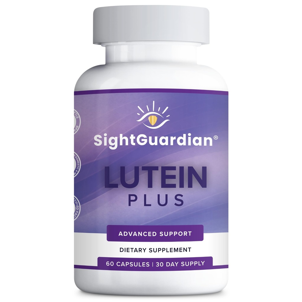 Sight Guardian Lutein Plus for Eyes, Eye Vitamin Supplement, Daily Vision Support for Digital Screens, Visual Function and Wellness, Reduce Strain and Fatigue, Non-GMO