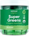 Nutricost Organic Super Greens (Άγευστα) 20 Stickpacks - Χωρίς γλουτένη, Μη ΓΤΟ