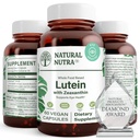 Natural Nutra Lutein and Zeaxanthin Supplement, Helps to Maintain Vision Health & Eye Health, Protects Cell in Eyes, Gluten Free, Enhanced Level of Zeaxanthin & Isomers, Soy Free, 20mg - 60 Capsules