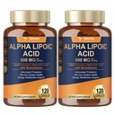 Totaria (2 Packs) Alpha Lipoic Acid 600mg with Benfotiamine 300mg - ALA Supplement Antioxidant for Nerve, Energy & Metabolism Support, Neuropathy Supplement, Anti-Aging, Non-GMO, Gluten Free, Vegan