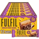 FULFIL Protein Snack Bars, Chocolate Peanut Caramel Flavored, Gluten Free with 15g Protein, Pantry Staples, 12 Count
